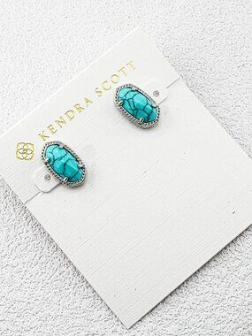Kendra Scott Cracked Turquoise Stud Earrings